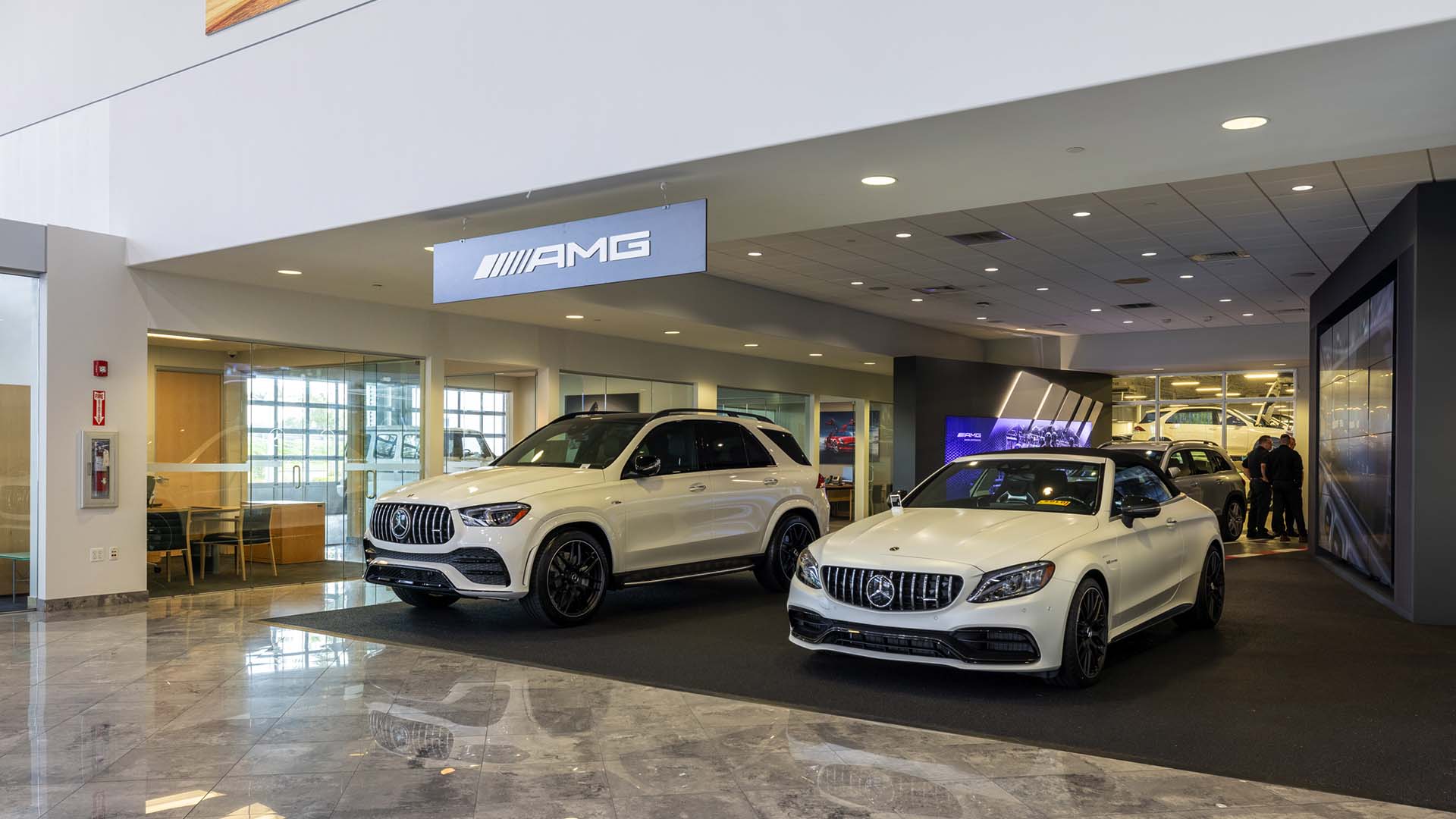 Find new and used Mercedes-Benz and Mercedes-AMG inventory at Mercedes-Benz of Miami Interior showroom at Mercedes-Benz of Miami