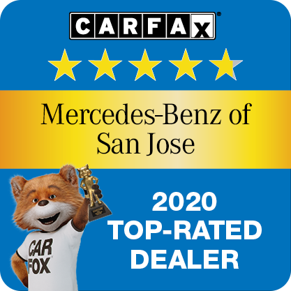 Mercedes-Benz of San Jose Recognized as a CARFAX Top-Rated Dealer 2020 CARFAX Top-Rated Dealer badge