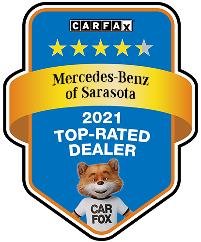 Mercedes-Benz of Sarasota Recognized as a CARFAX Top-Rated Dealer 2021 CARFAX Top-Rated Dealer badge