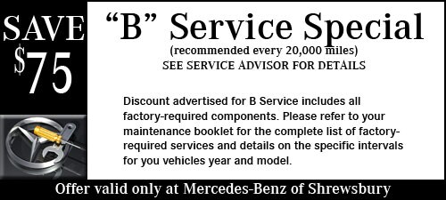 Save $75 on MErcedes-Benz B Service