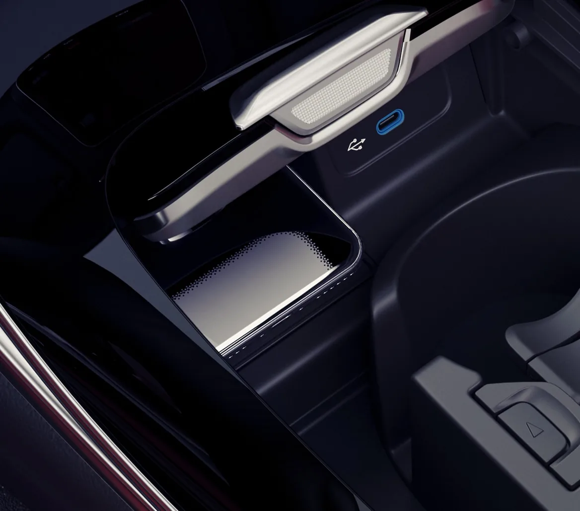 CLE center console with wireless charging pad
