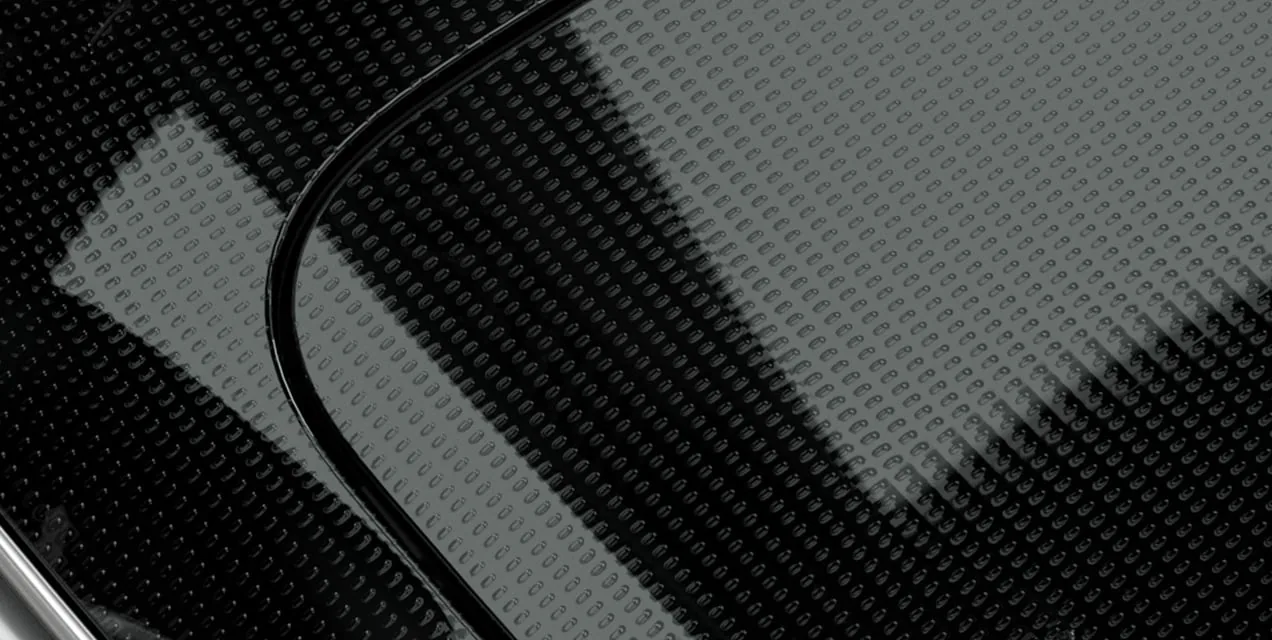 Close-up of GLC Coupe Black Fine Structure console trim