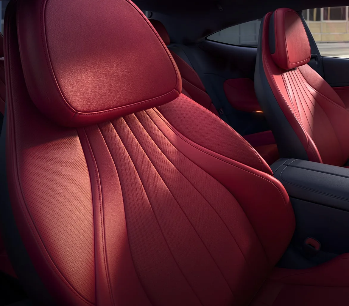 Red leather CLE front seats