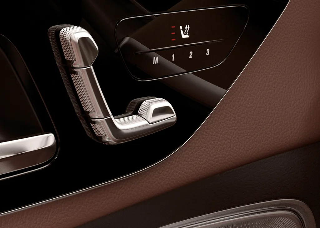 GLC door-mounted seat controls with memory buttons