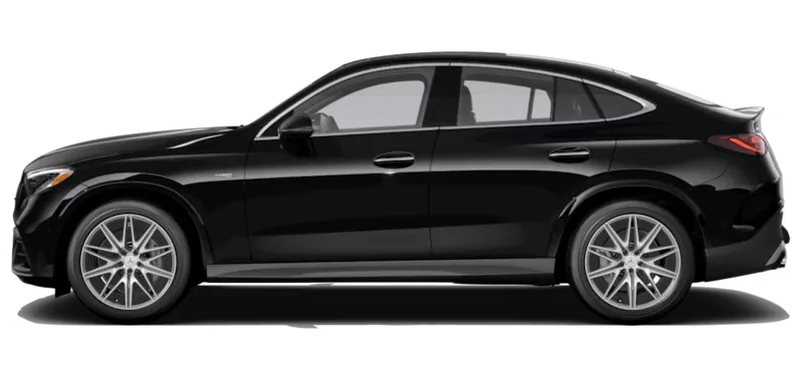Black 2027 Mercedes-AMG GLC 53 4MATIC+ Coupe shown in profile