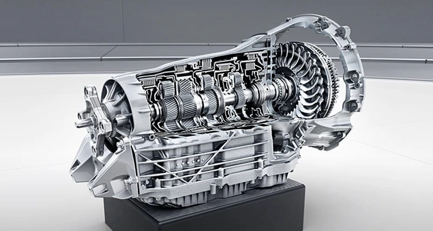 Cutaway render of the 9G-TRONIC nine-speed automatic transmission