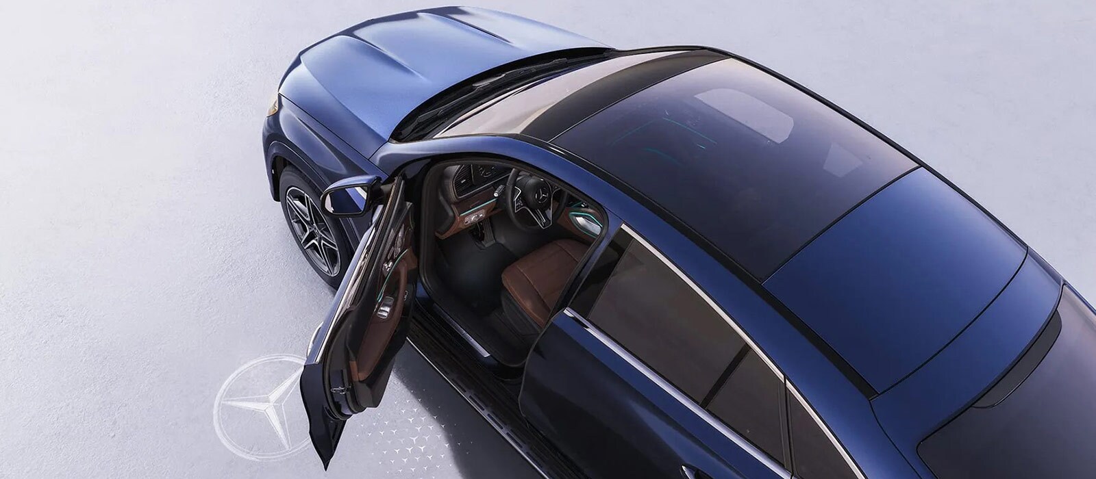 2026 Mercedes-Benz GLE 450 E Trim Comparison Overhead view of the 2026 Mercedes-Benz GLE 450