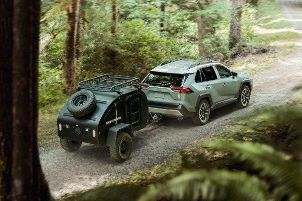 New RAV4 exterior New RAV4 towing a camper
