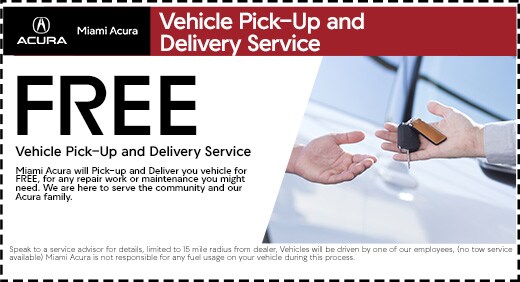 Free Vehicle Pick-Up and Delivery Service in Miami FL