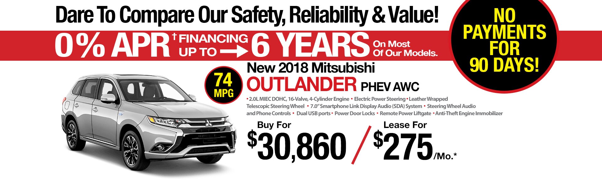 New 2018 Mitsubishi Outlander PHEV Special New 2018 Mitsubishi Outlander PHEV Special