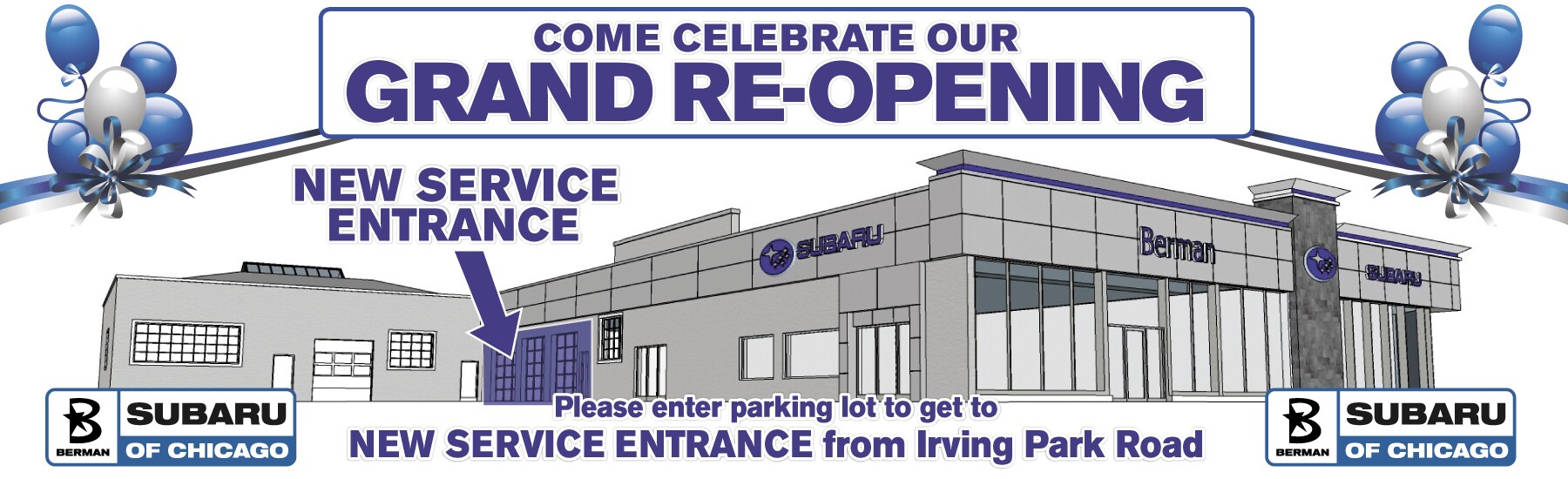 Come Celebrate the Grand Re-Opening of Berman Subaru of Chicago!