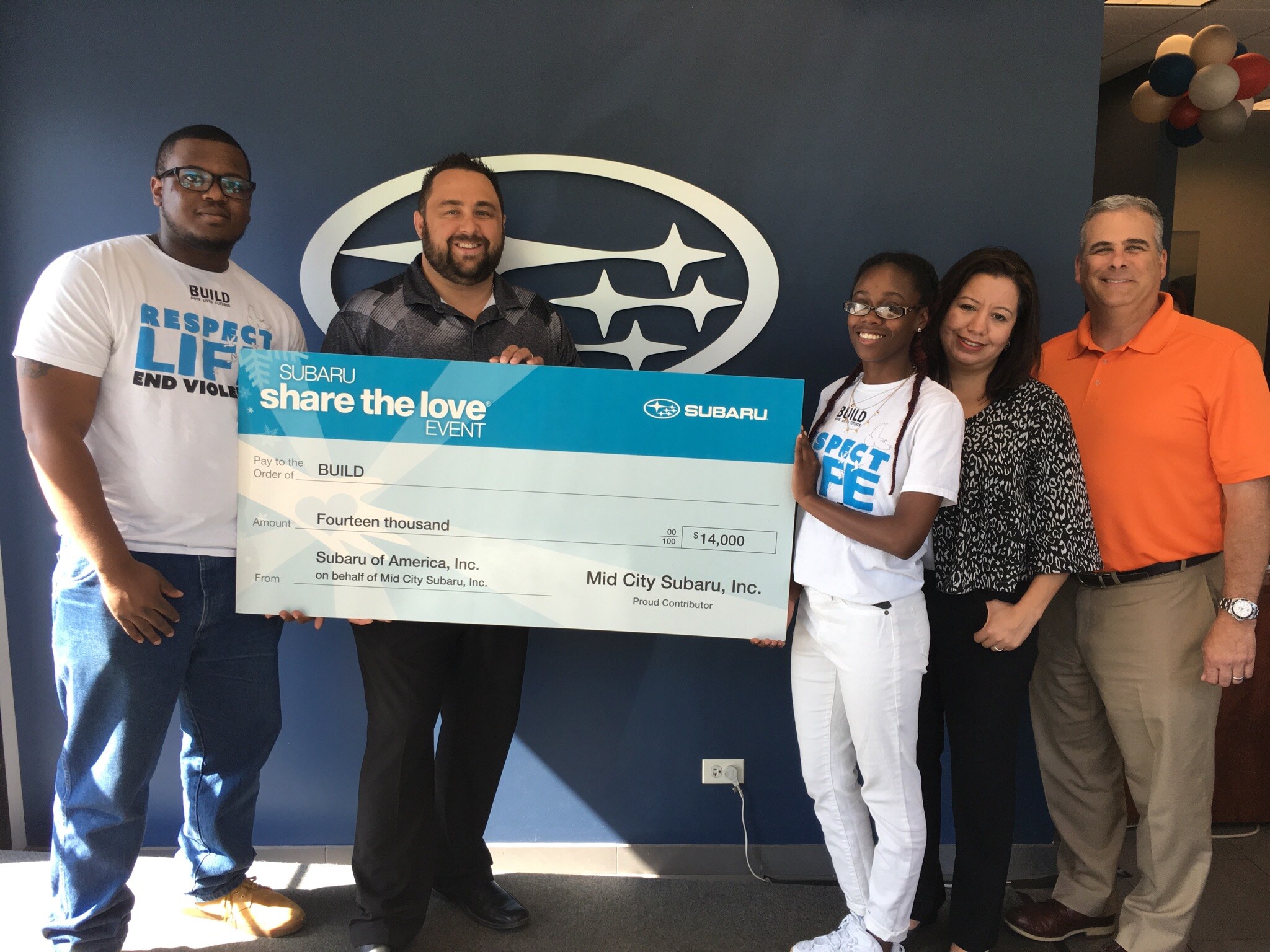 Berman Subaru of Chicago supports BUILD, Inc with $14,000 Donation