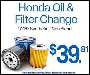 Honda oil & Filter Change special