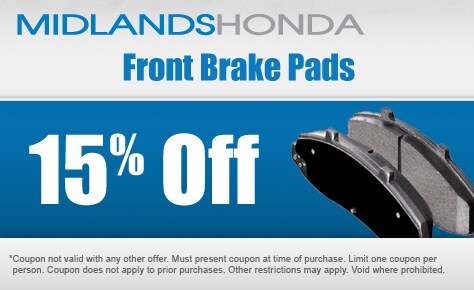 15% Off Front Brake Pads - MDHO-1122