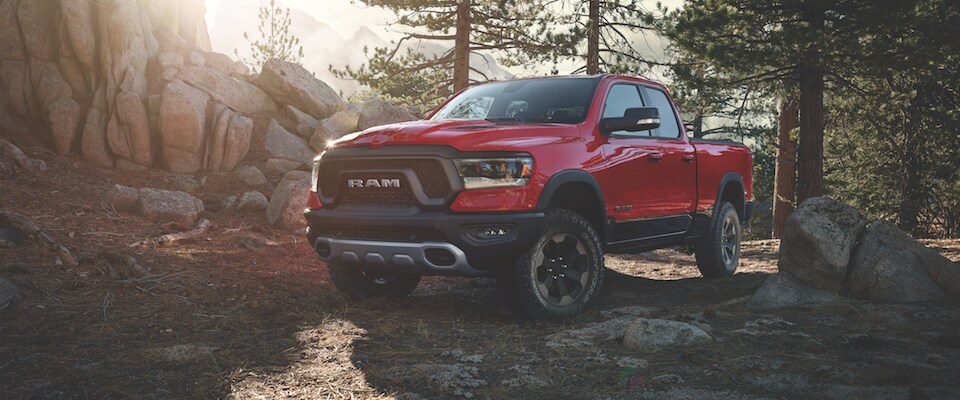 2019 Ram 1500 in a forest