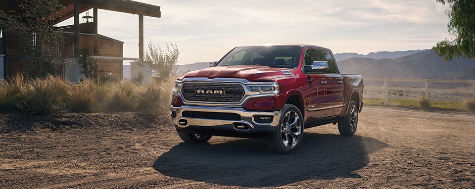 2019 1500 Limited in Delmonico Red on dirt