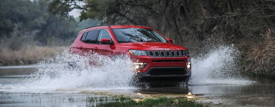 2018 Jeep Compass driving through water