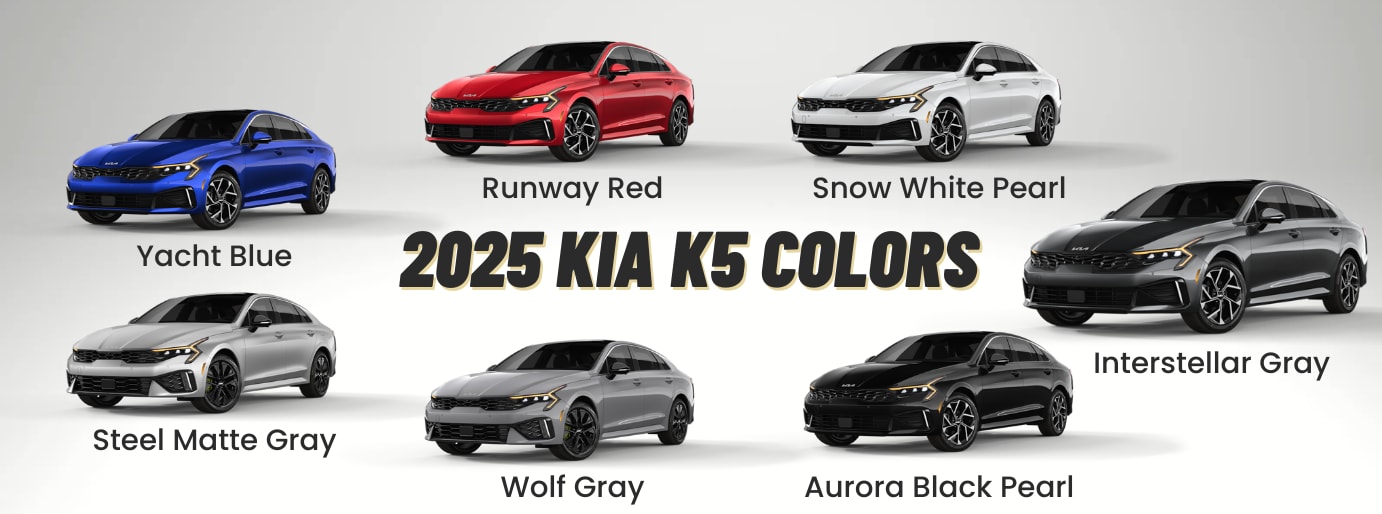 2025 Kia K5 Color Comparison Exterior & Interior