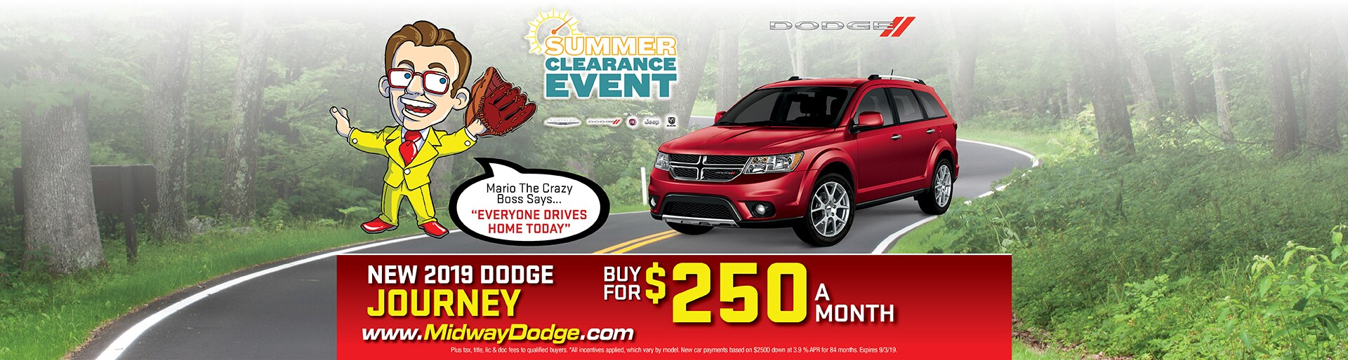 Red 2019 Dodge Journey