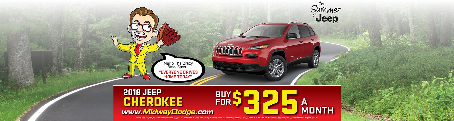 Red 2018 Jeep Cherokee