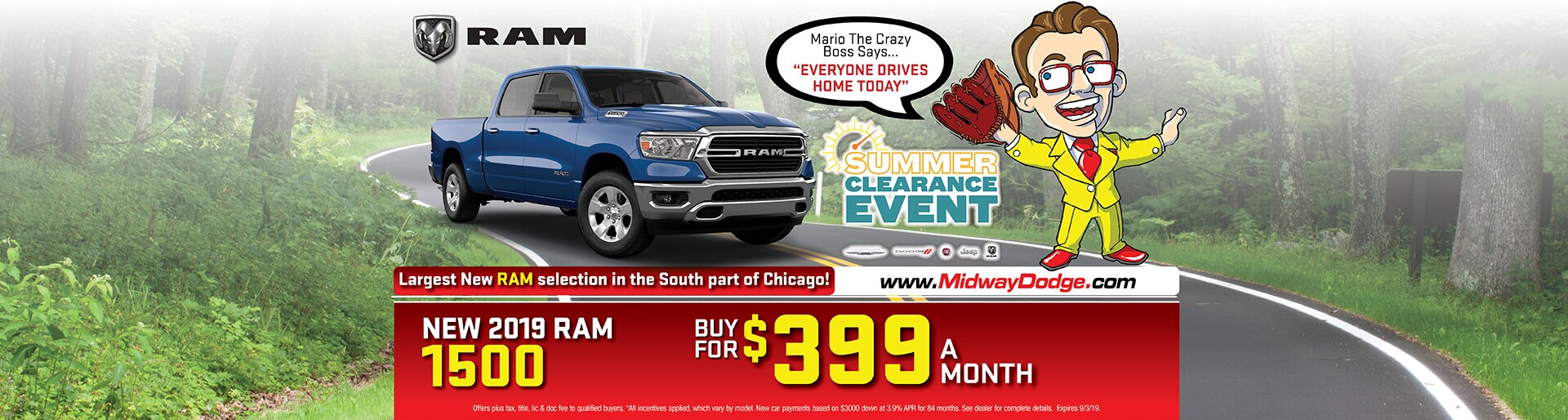 Blue 2019 Ram 1500