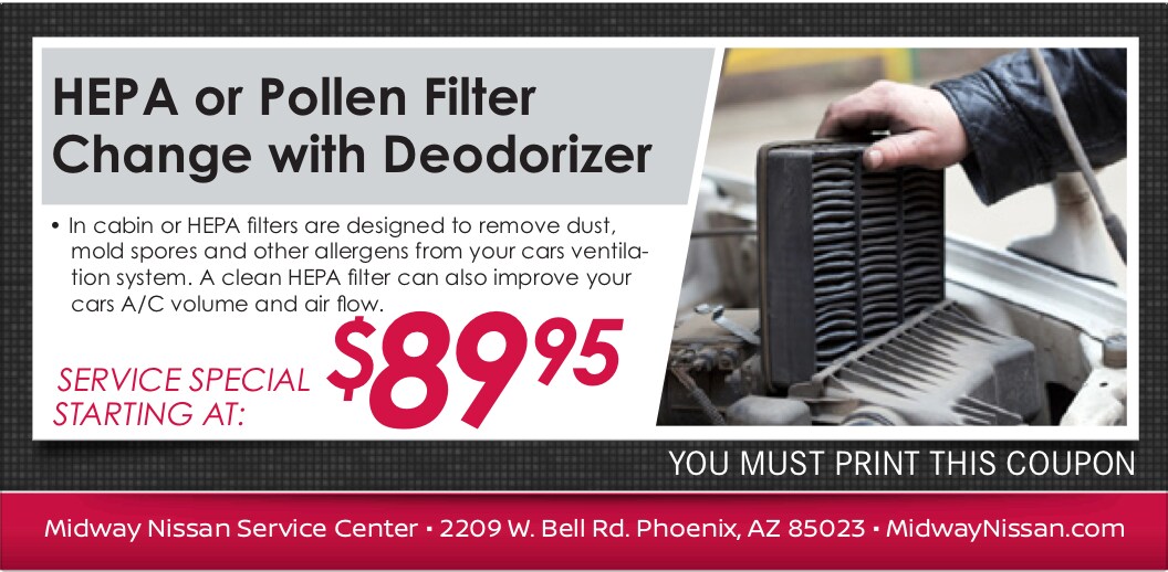 Pollen Filter Coupon