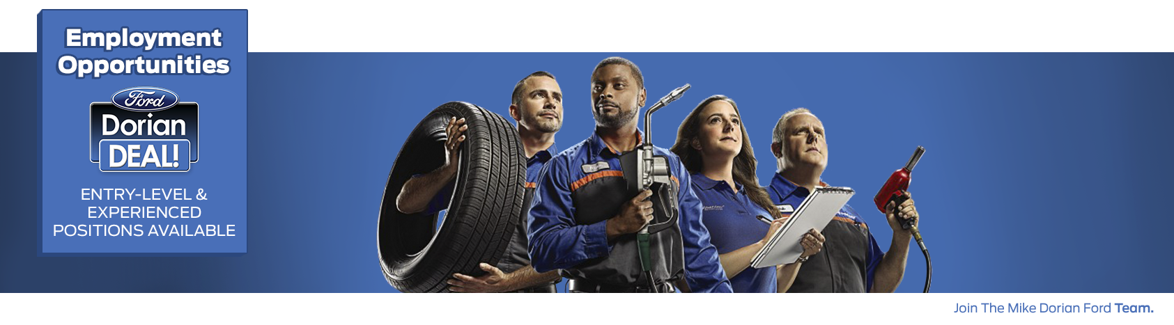 Now Hiring at Mike Dorian Ford Now hiring at Mike Dorian Ford. Located at 35900 Gratiot Ave, Clinton Township, MI 48035