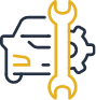 car with wrench icon