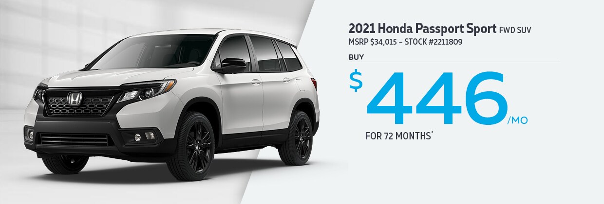 2021 Honda Passport EX-L Buy for $446/MO for 72 months