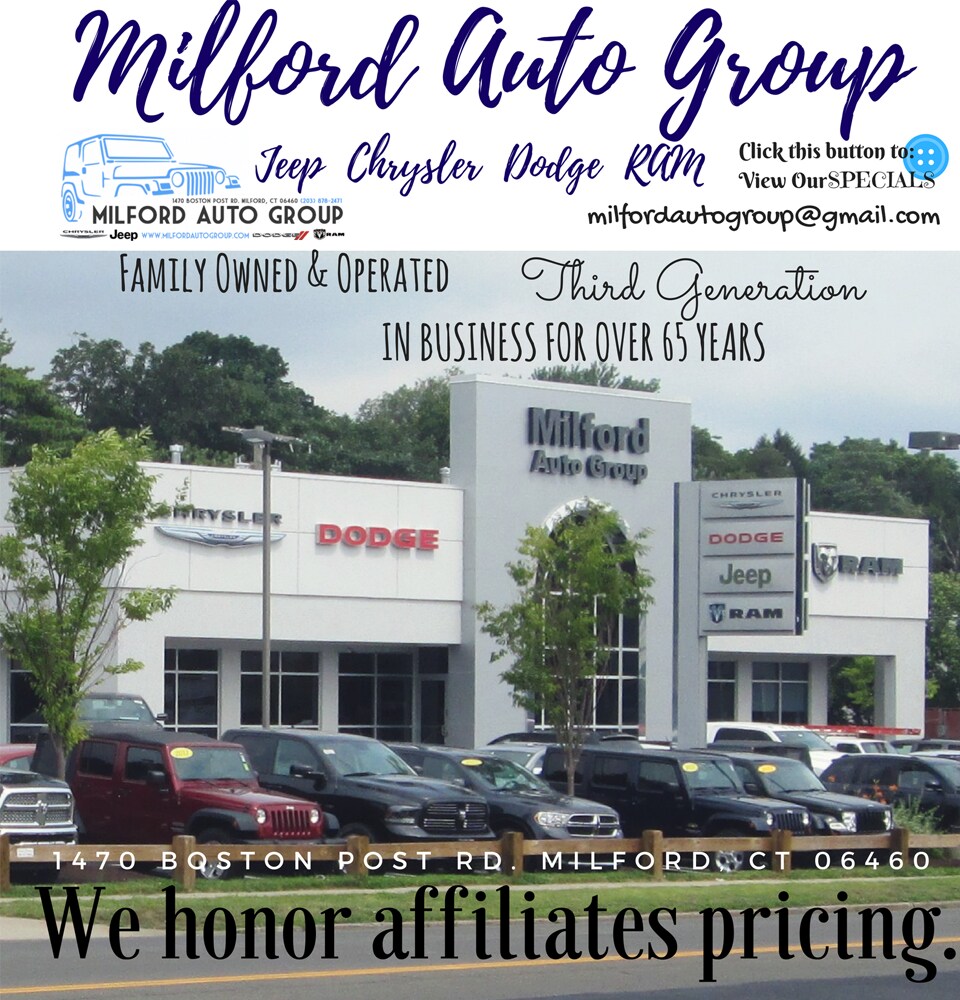 Milford Chrysler Dodge Jeep Ram "Expect the Best" New & Used Car Dealership in Milford, CT