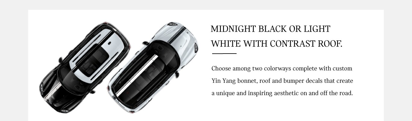yinyang-capture.jpg Aerial view of the 2019 MINI Countryman Yin Yang Edition