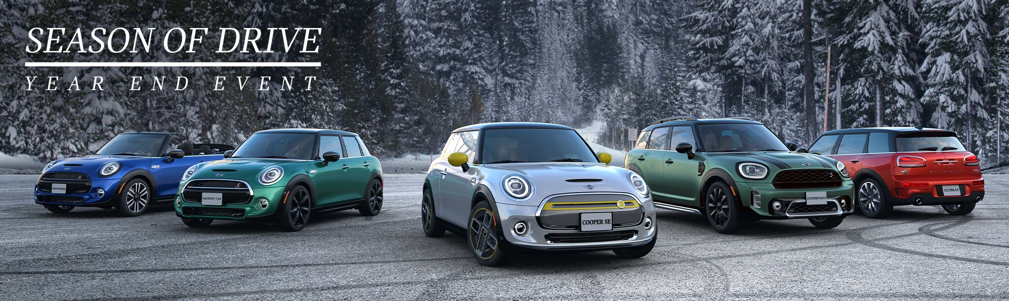 2020 January MINI Offers
MINI Family of vehicles, MY20, Solaris Orange Hardtop 2
Door, and Starlight Blue Hardtop 4 Door, Island Blue Convertible, Coral Red
Clubman, Emerald Silver, Countryman