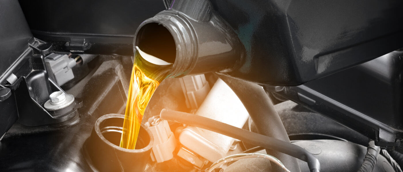 Service Oil Change Pouring Oil