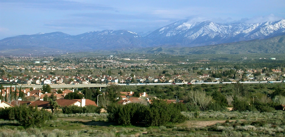 View of the Palmdale area View of the Palmdale area