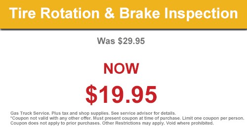 Tire Rotation & Brake Inspection Gas