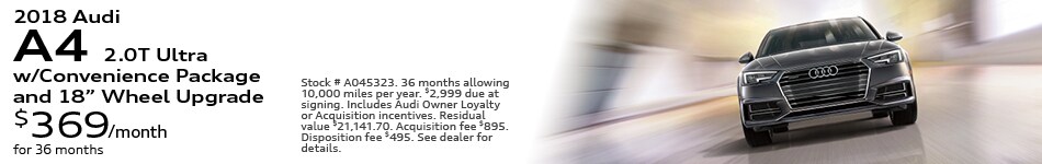 New 2018 Audi A4 Lease Offer at Audi Shreveport