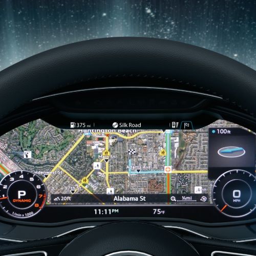 Audi A5 instrument cluster with navigation