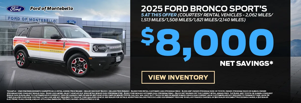 New Ford Special in Montebello New Ford Special in Montebello