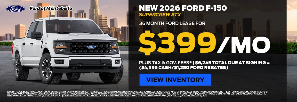 New Ford Special in Montebello New Ford Special in Montebello