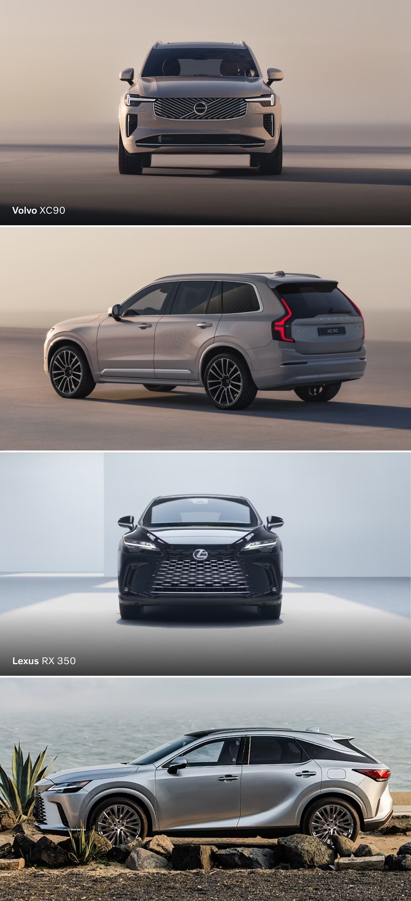 Volvo XC90 vs. Lexus RX 350 Power & Performance