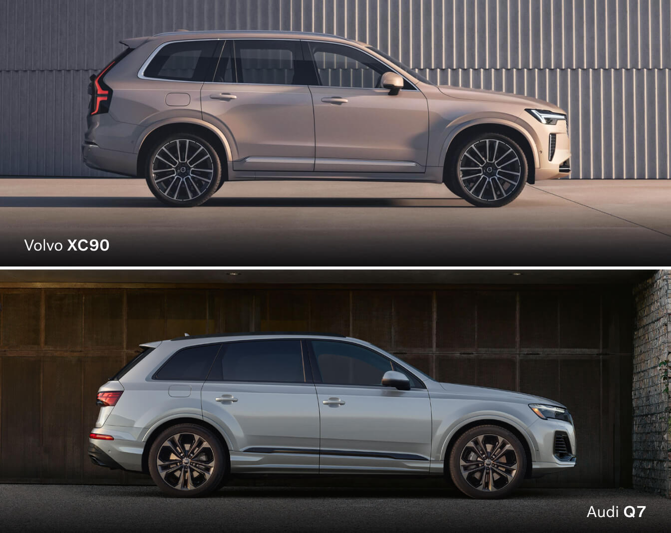 Volvo XC90 vs. Audi Q7 Dimensions