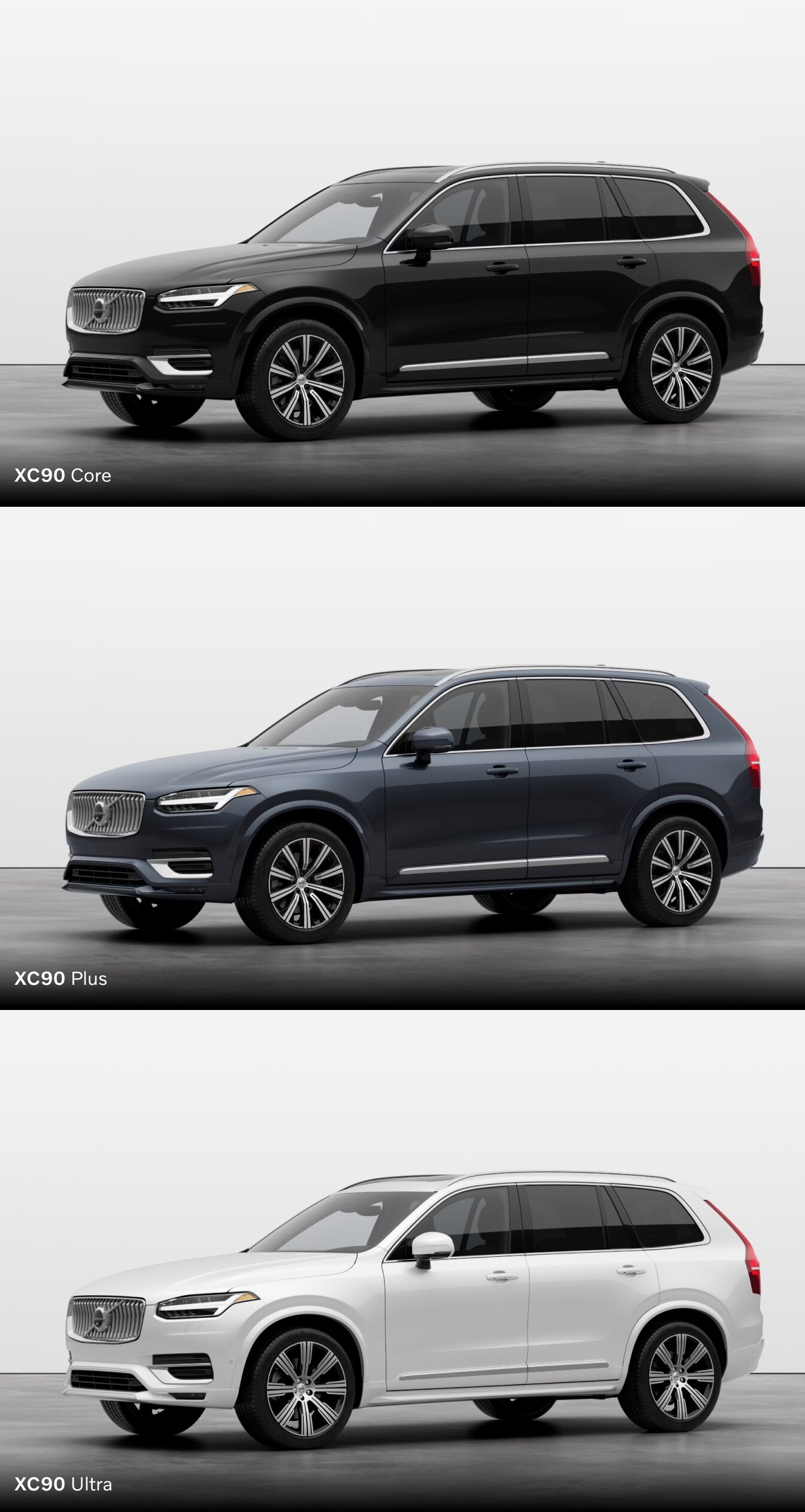 Volvo XC90 vs. BMW X5: Trim Levels