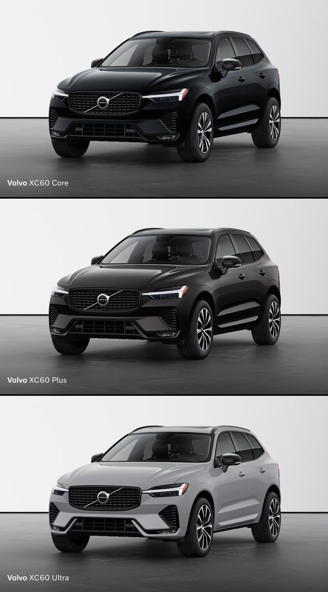Volvo XC60 vs. BMW X3: Trim Levels