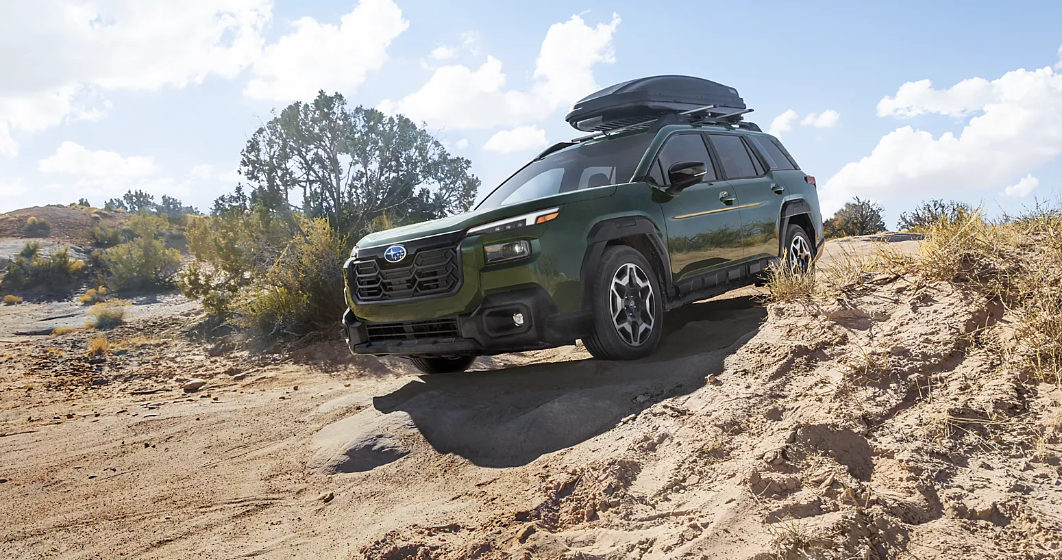 2026 Subaru Outback exterior with upright SUV proportions and new lighting signature