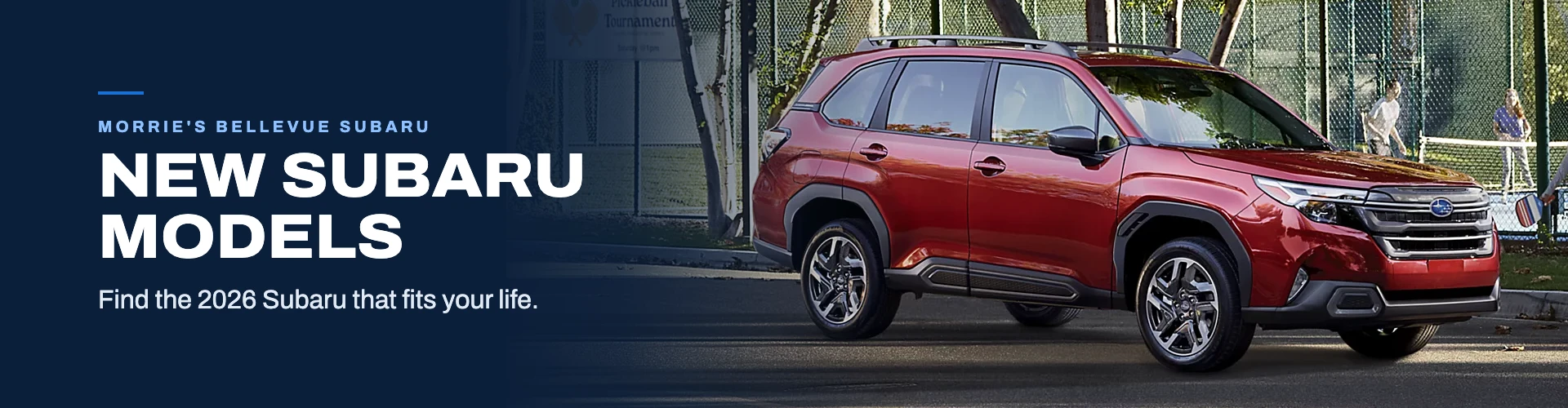 New 2026 Subaru models at Morrie's Bellevue Subaru near Omaha, NE