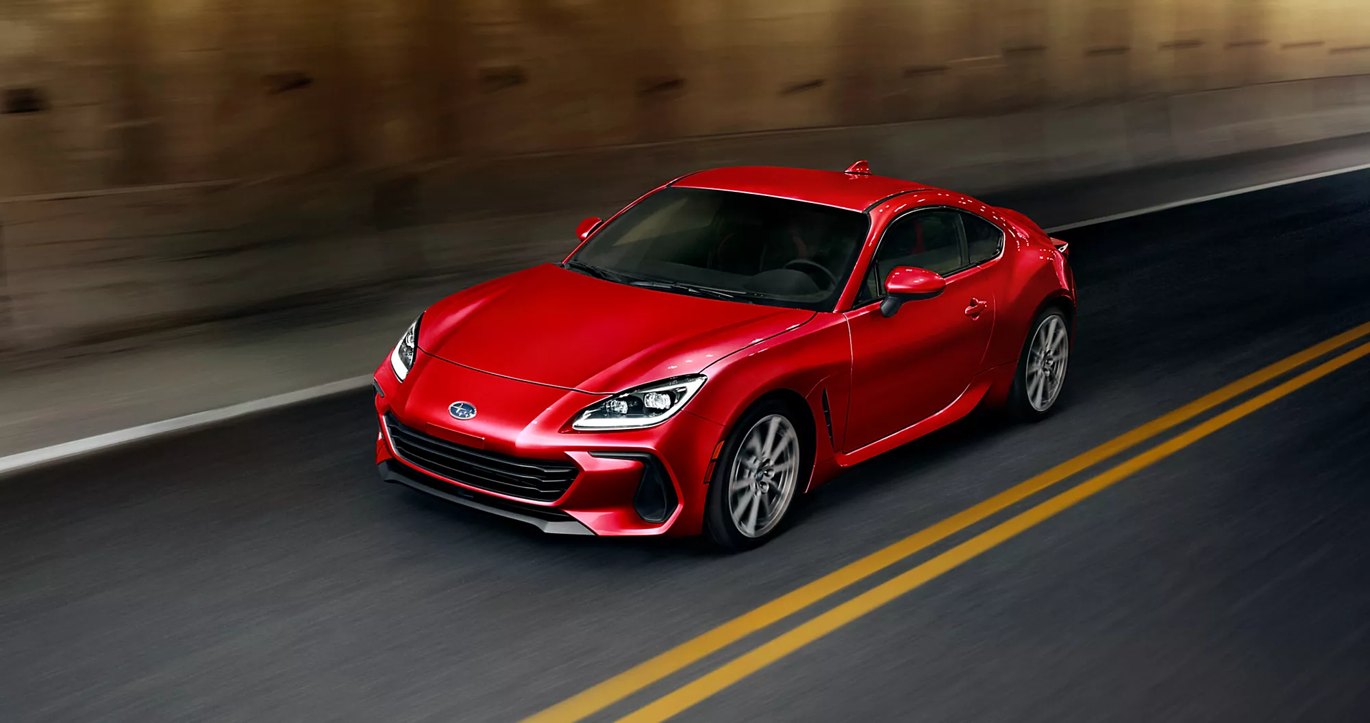 2026 Subaru BRZ exterior with low stance and 18-inch alloy wheels