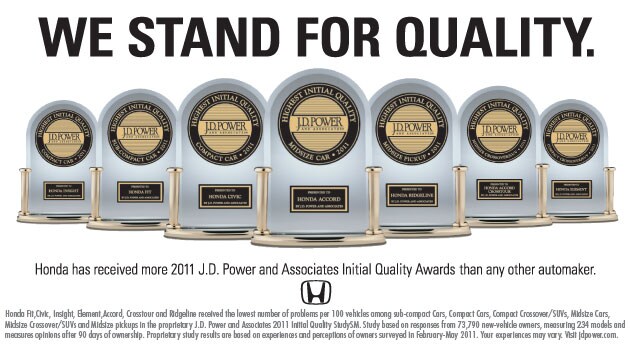 Honda J.D. Power Awards