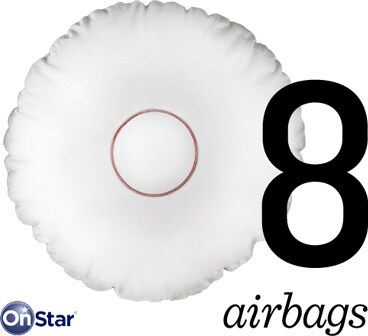 2013 Chevy Malibu comes with 8 Air Bags