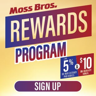 Moss Bros. Rewards Program. Moss Bros. Rewards Program. Earn 5% on your customer paid invoices and $10 on warranty repairs. Sign Up.