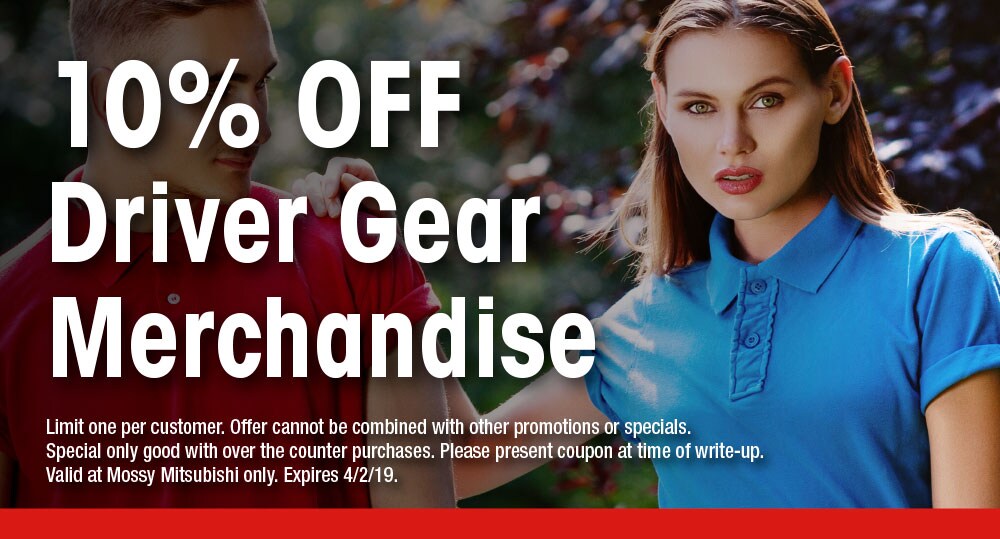 10% off Driver Merchandise